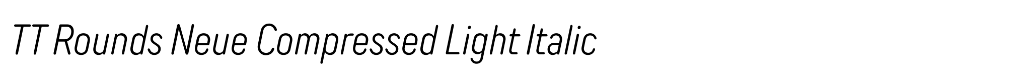 TT Rounds Neue Compressed Light Italic image